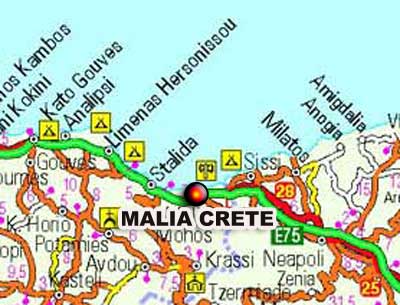 Map of Malia